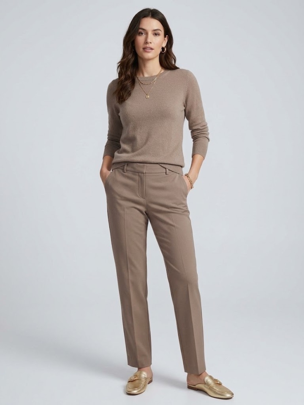 Ann Taylor LOFT Marisa Tan Capri Pants – Size 8